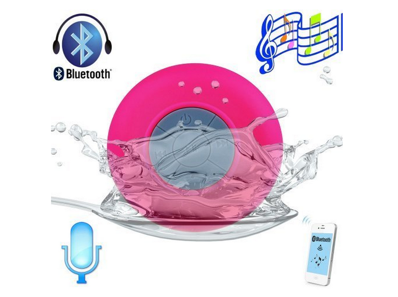 una taza de Barón idioma Altavoz Bluetooth BTS-06: Genial incluso para la ducha!