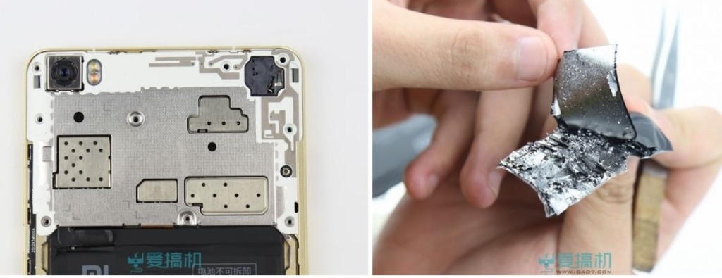 En Xiaomi han diseñado un disipador con láminas de grafito para controlar la temperatura del Snapdragon 810 en su Mi Note Pro.