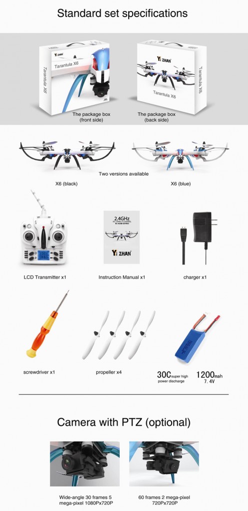 Gizlogic Tarántula X6 Contenido del paquete