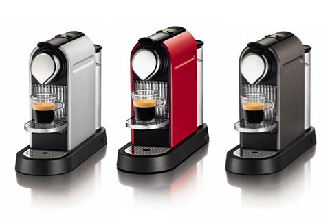 Cafetera de cápsulas Krups NESPRESSO CITIZ, Granate, 1 L