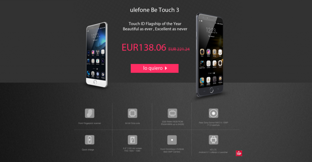 ulefone be touch 3