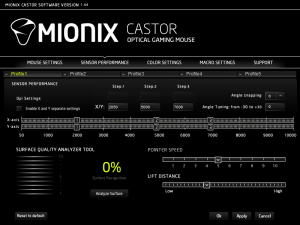 Tenemos el control completo del Mionix Castor gracias a su potente software.