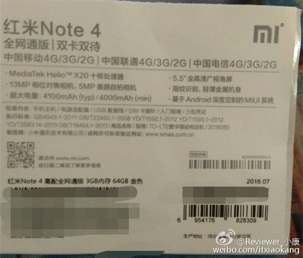 Xiaomi Redmi Note 4 Xiaomi Redmi Pro