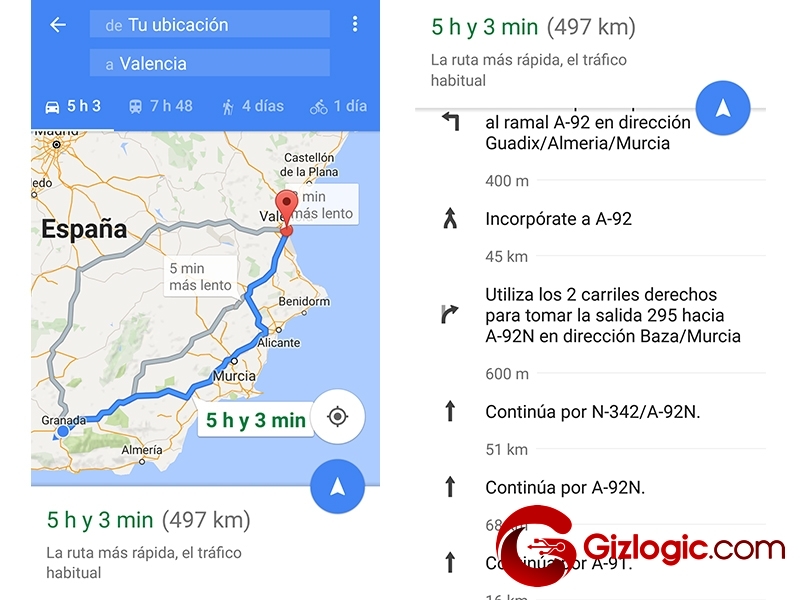 Vacaciones con Google Maps