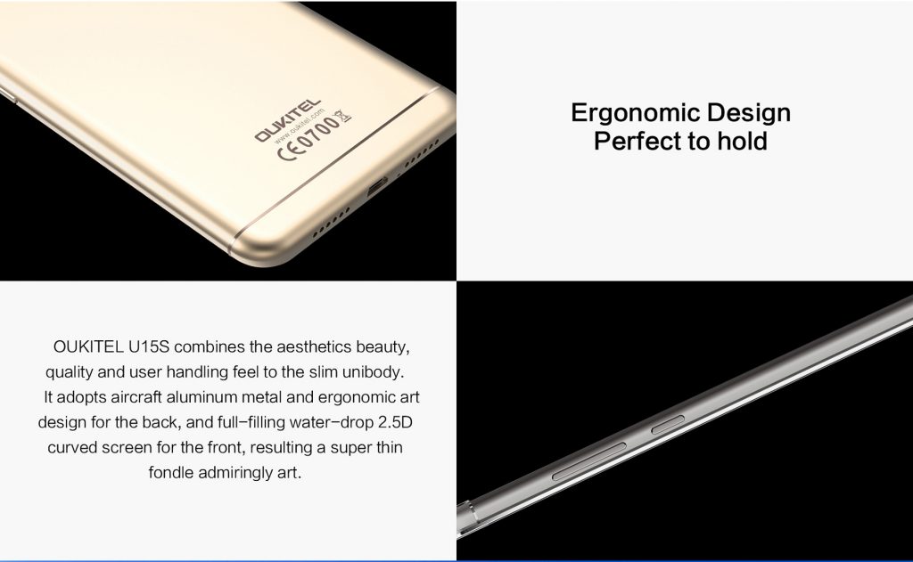 Oukitel U15S disponible en gris y dorado