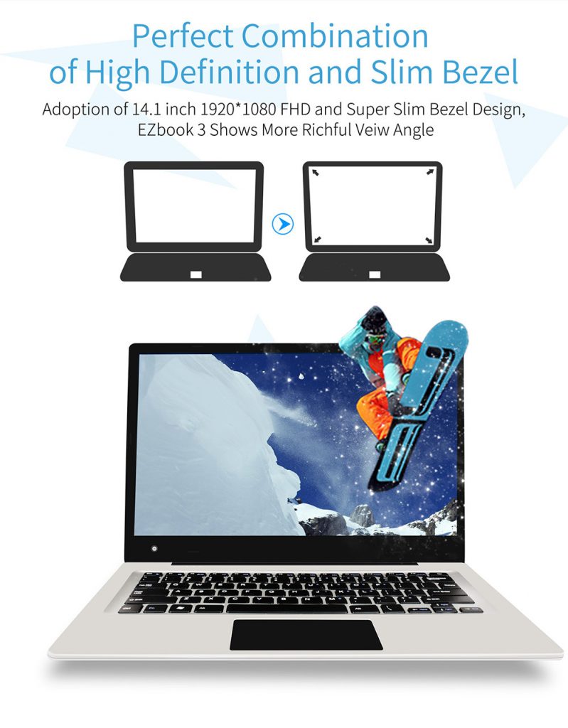 Jumper EZBook 3, panel