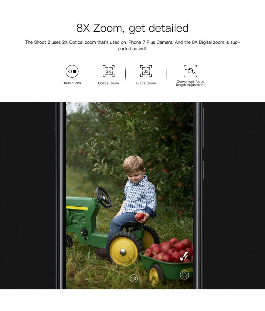 Doogee Shoot 2, zoom