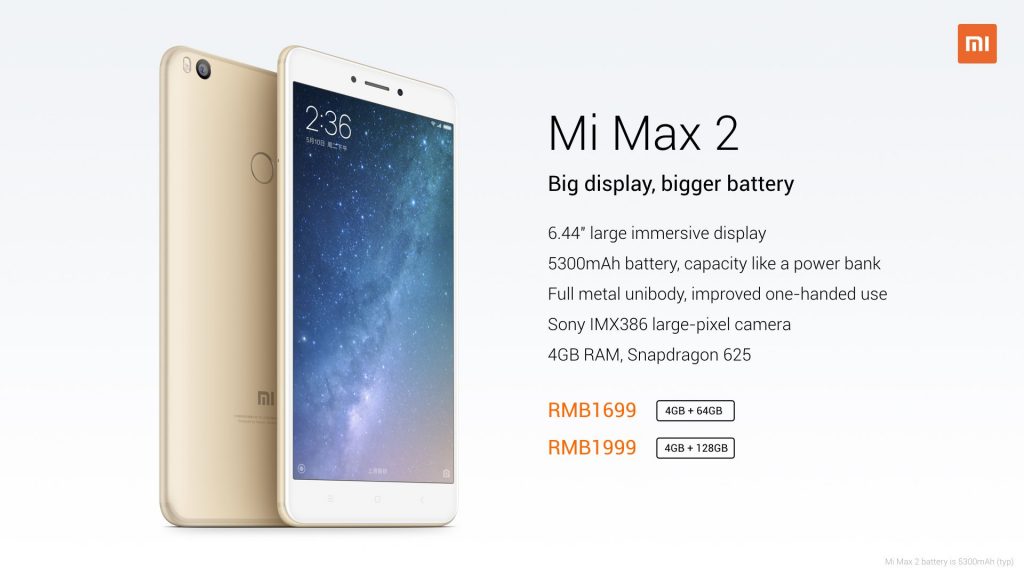 Xiaomi Mi Max 2 precio