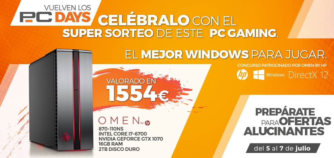 Sorteo PcDays PcComponentes HP Omen