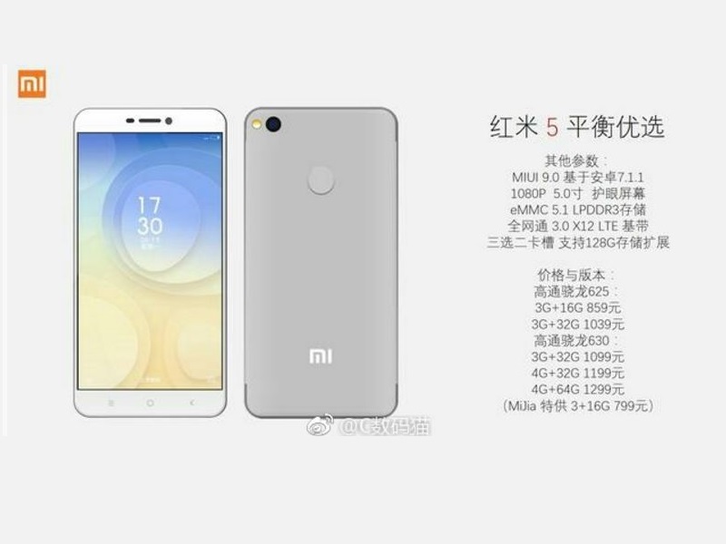 Xiaomi Redmi 5 filtraciones