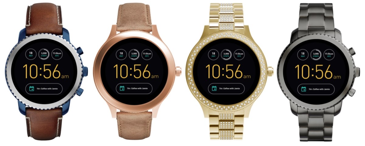 Además de paneles táctiles, Q Venture tiene una corona y Q Explorist tres Fossil Q Venture y Q Explorist