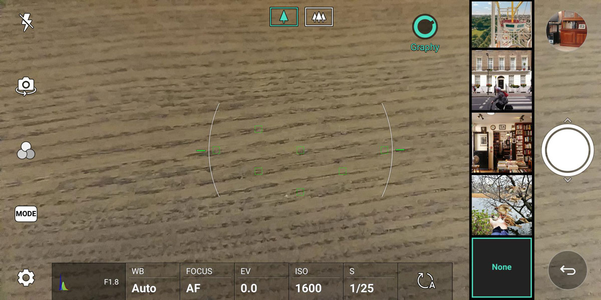 Así es la interfaz de cámara del LG V30 LG V30