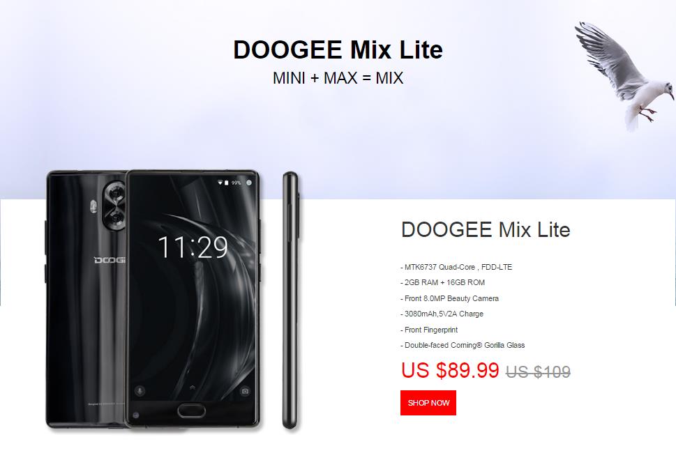 DOOGEE Mix Lite es un teléfono de gama de entrada pero con gran diseño DOOGEE Mix Lite
