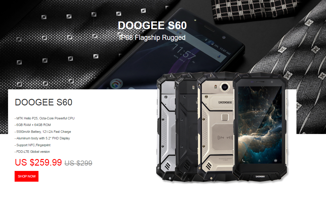 DOOGEE S60 incluye hardware de primer nivel DOOGEE S60