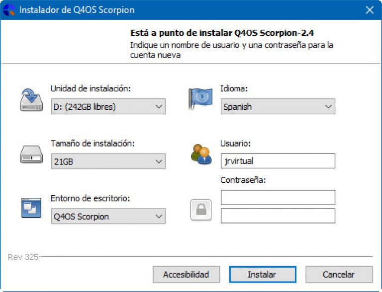 Q4OS: una distribución de bajos recursos con apariencia de Windows XP Q4osinstalador-768x588