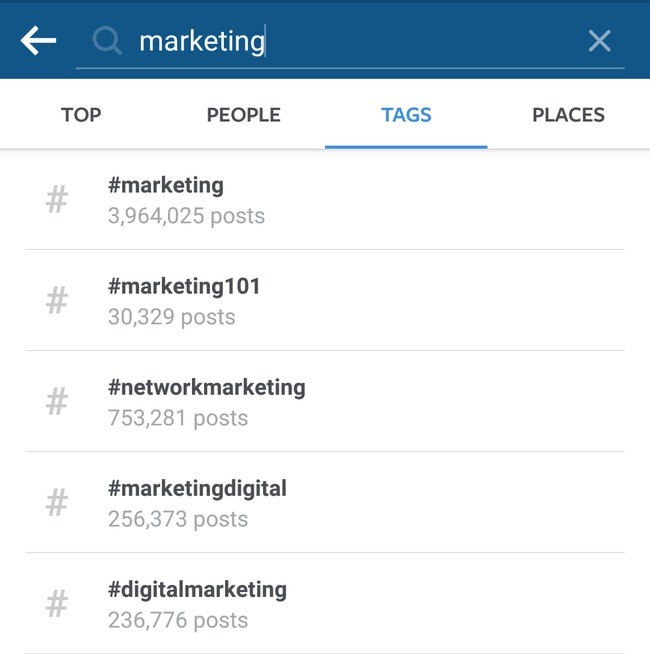 Seguir Hashtags en Instagram