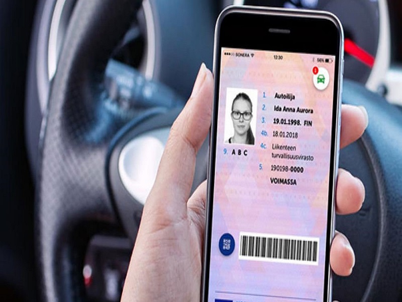 carnet de conducir en una app