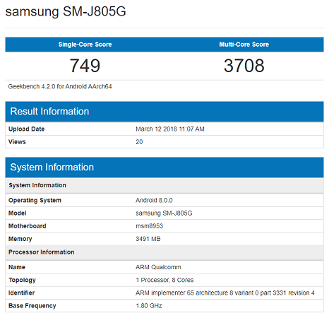 Samsung Galaxy J8 Plus