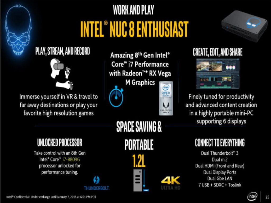 intel nuc 8 VR prin gizlogic