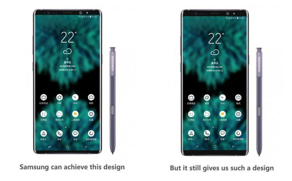 Samsung Galaxy Note 9 - Diseño conceptual de Universe Ice