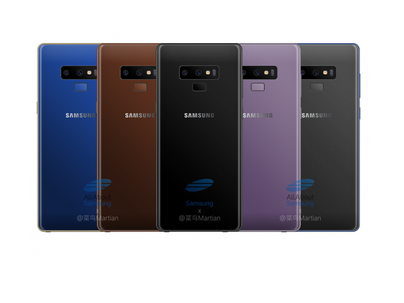 colores del Samsung Galaxy Note 9