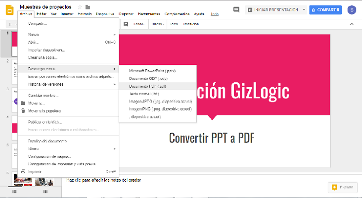 convertir ppt a pdf 