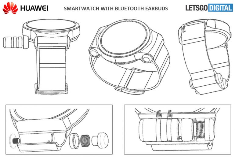 Patente Smartwatch Huawei con auriculares Bluetooth 2