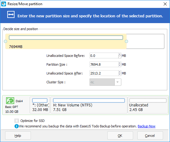 EaseUS Partition Master Free 12.10