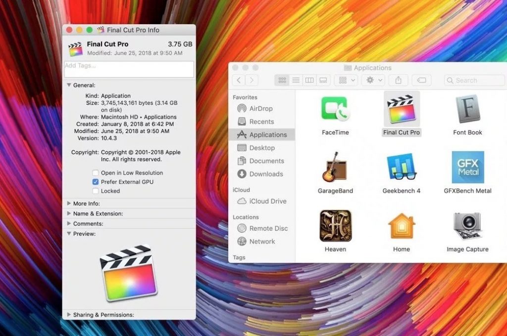 MacOS Mojave - GPU externa