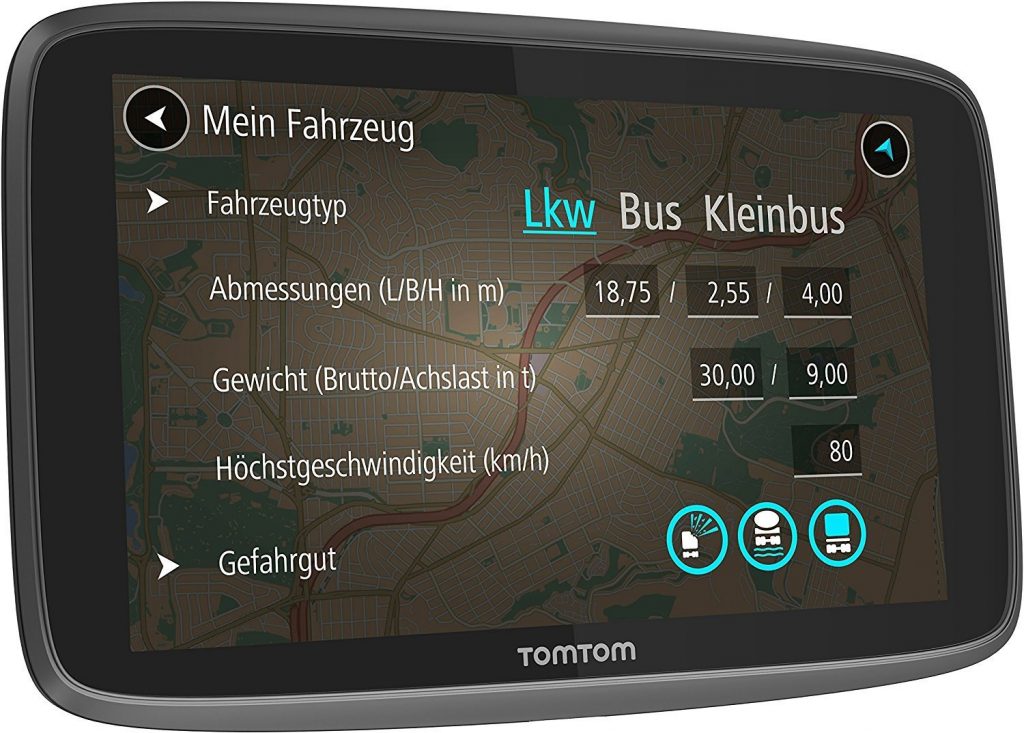 Tomtom GO Professional 6250, pantalla