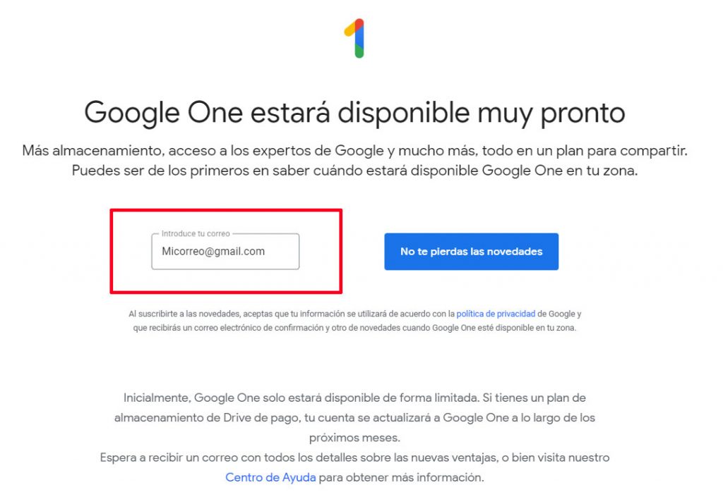 Google One está aquí, estos son sus beneficios y tarifas