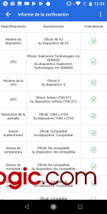 Informe de verificacion Antutu - Rendimiento Xiaomi Mi A2