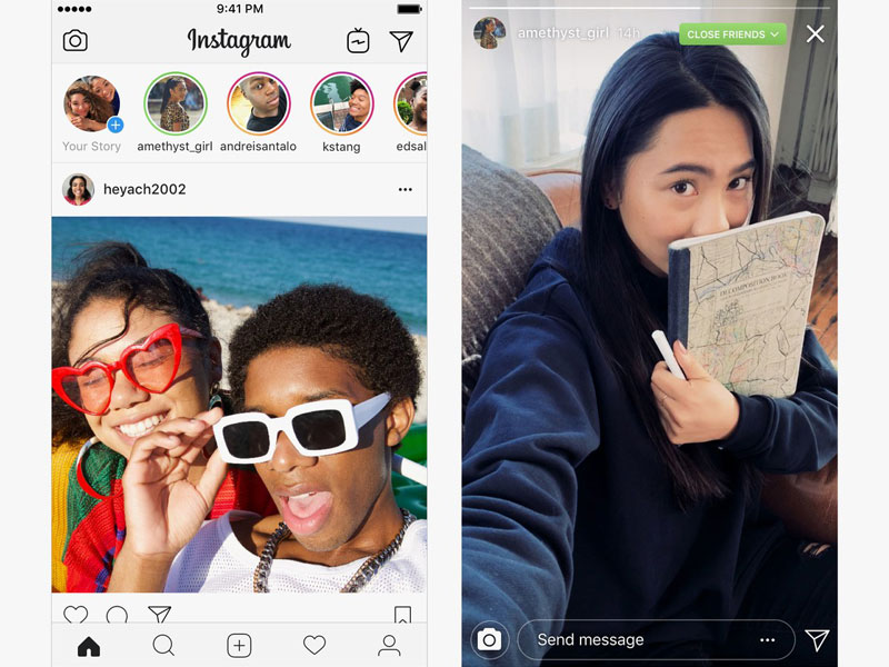 Instagram introduce la función amigos cercanos para compartir historias