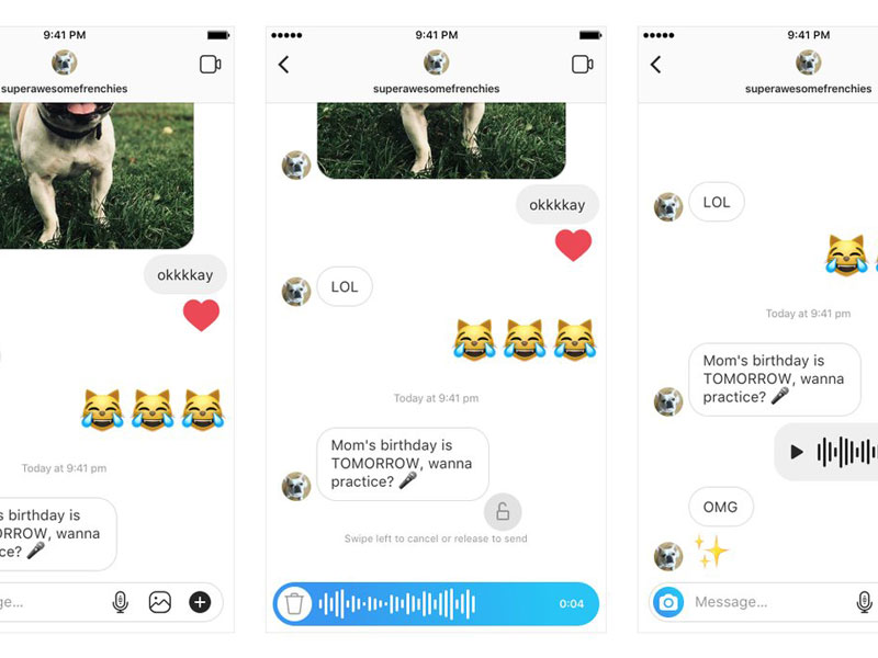 Instagram añade mensajes de voz a la mensajería directa
