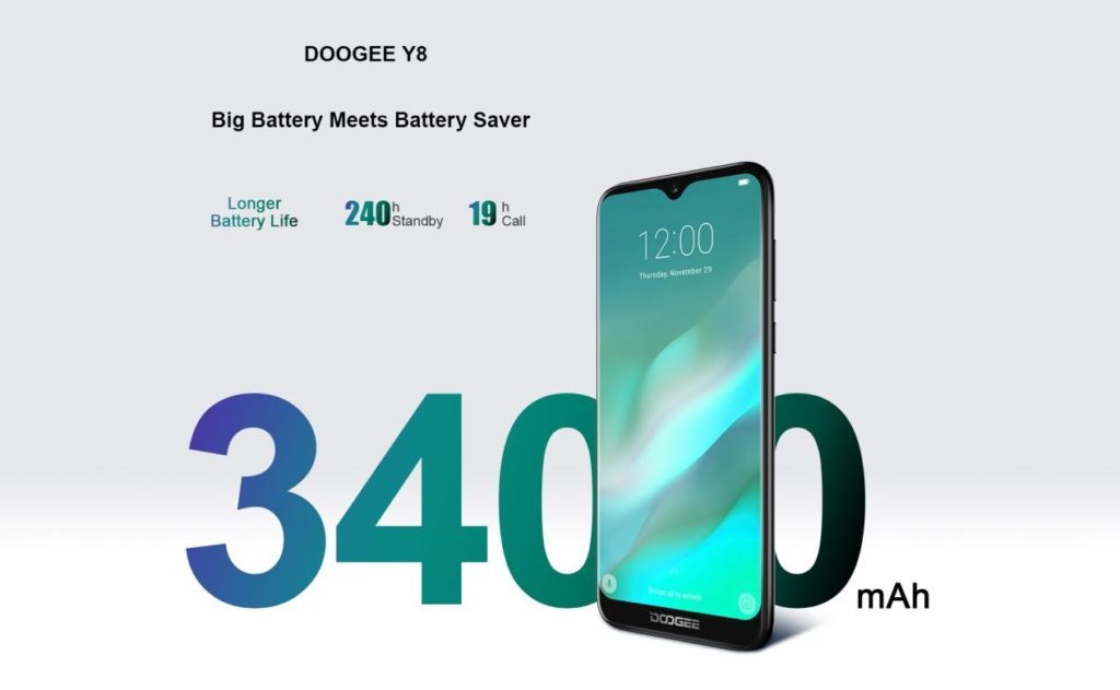 Doogee Y8, batería