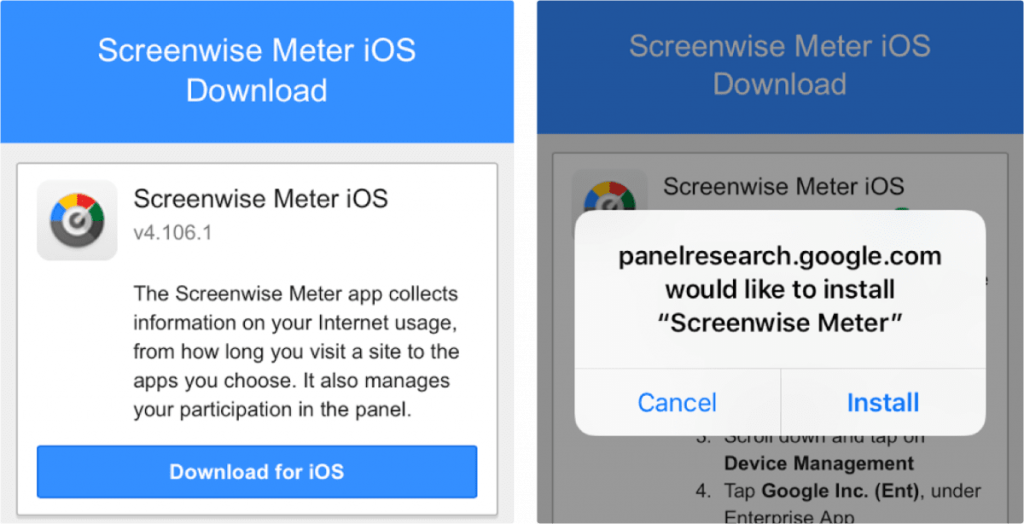 Google y Apple ya lo resolvieron - Screenwise meter para iOS