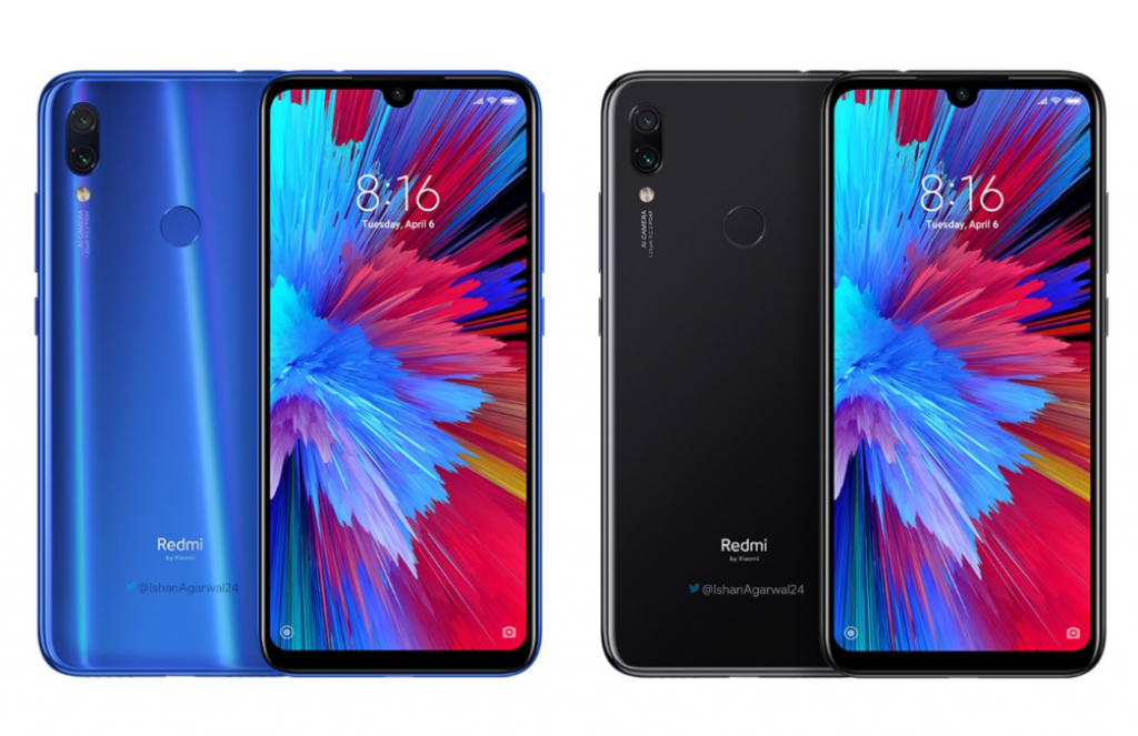 Redmi Note 7 Pro - Renders colores Azul y Negro