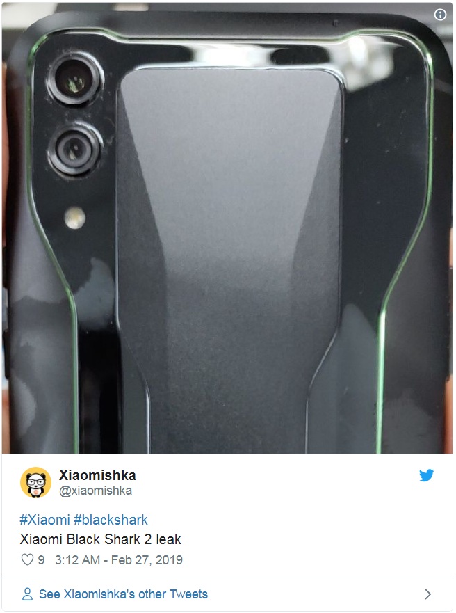 Xiaomi Black Shark 2 - Tweet filtración