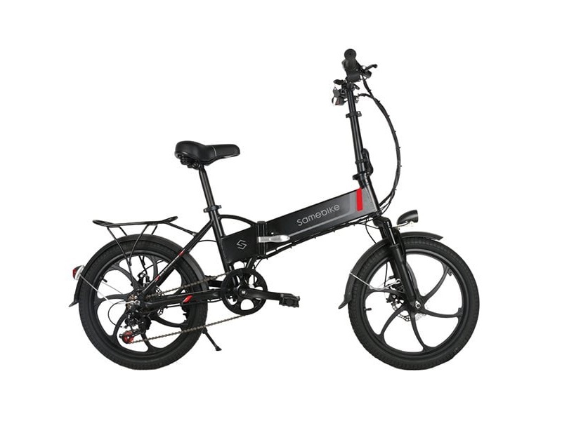 Samebike 20LVXD30 detalles de una bicicleta el ctrica tradicional