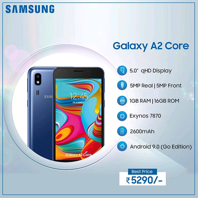 Características del Samsung Galaxy A2 Core