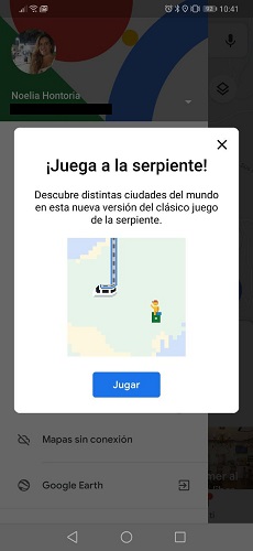 snake en google maps