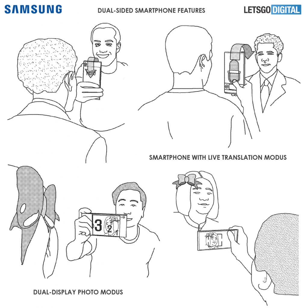Smartphone con pantalla envolvente de Samsung - Traducción en tiempo real