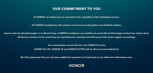 Honor Android Q