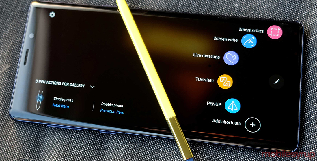 Samsung Galaxy Note 9 - Camera Options