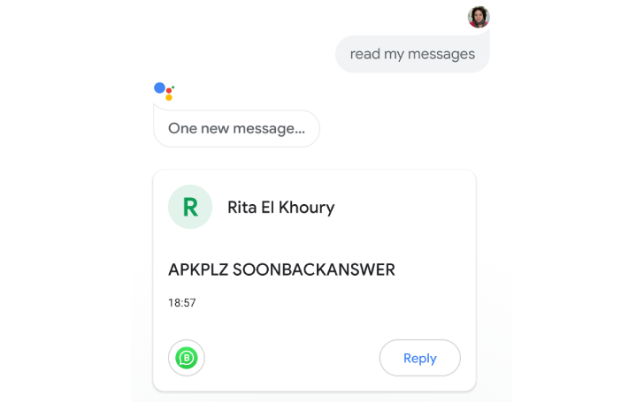 Google Assistant - Responder mensajes