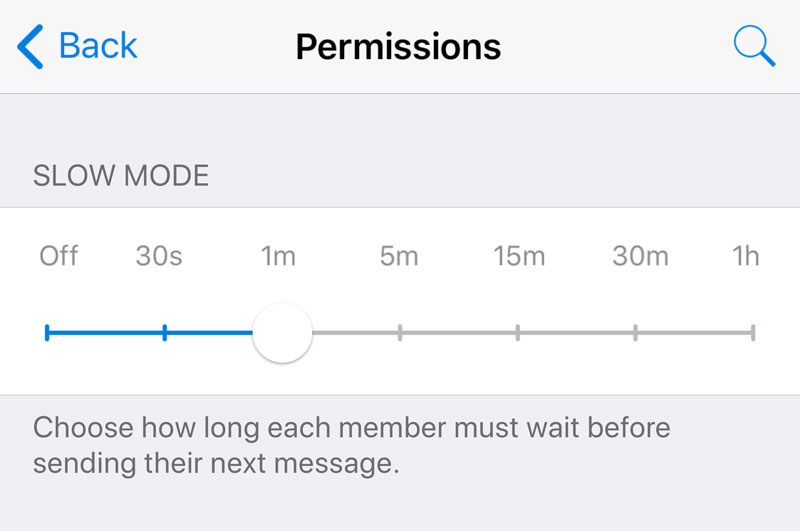 Telegram - Modo lento