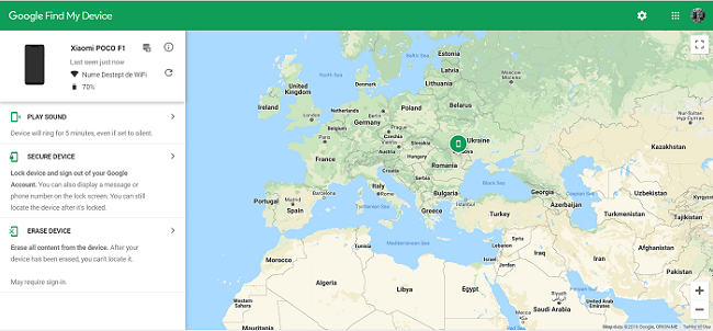 Android Device Manager from any computer Android Device Manager