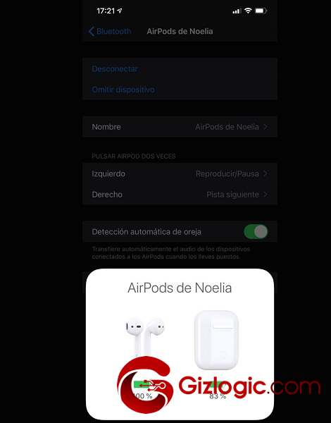 Airpods con iOS 3