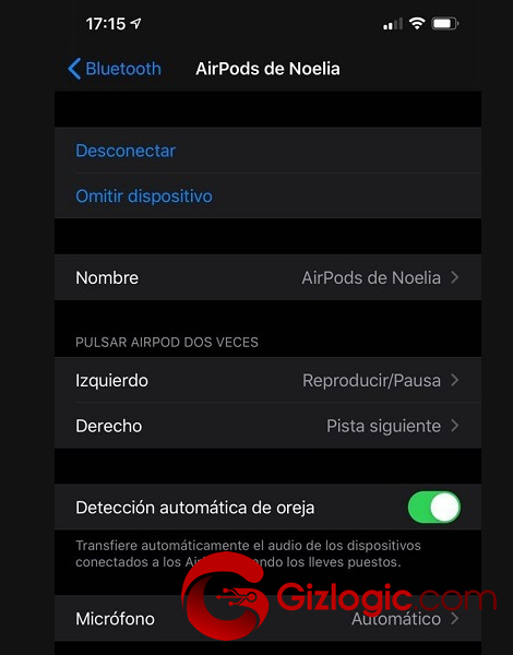 Airpods con iOS 3