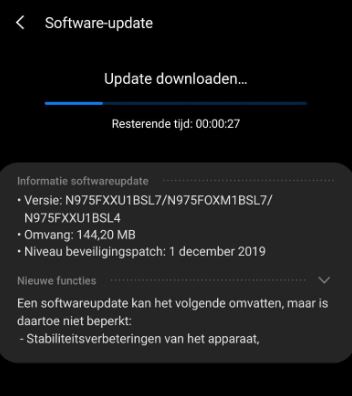 actualizar el Samsung Galaxy Note 10